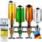Bar-Butler zur Wand-Montage, 4-fach Flaschen-halter mit 4cl-Dosierer Getränkespender, Getränkeportionierer & Flaschenhalterung für Schnaps und Wein, Zapfsäule & Bar Accessoire (4-fach)