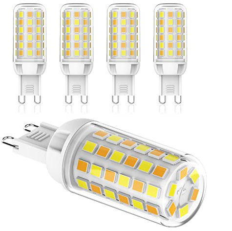 BVCL Smarte G9 LED Lampe, 4W 320 LM, WiFi LED Dimmbar Glühbirne, kein Flicker, Compatible mit Alexa,Google Assistant, Kein Hub notwendig, Sprachsteuerung, AC 220V-240V (Size : 5pcs)