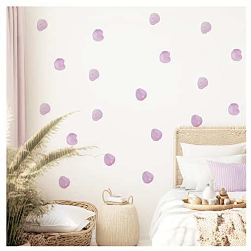 Little Deco Wandsticker Kinderzimmer Polka Dots Set Wandtattoo Tupfen Kreise für Babyzimmer Punkte Pastell lila Wandaufkleber Wanddeko selbstklebend DL968-05