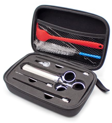 Siringa per Barbecue Siringa per Carne Siringa per Condimento Marinata/spezie/siringa Con 3 Aghi Aiuto da Cucina in Acciaio Inossidabile 304 per Carne di Manzo, Pollo, Carne Barbecue, Marmellata