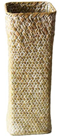Jorzer Jarrón de Flores de ratán Vase Alto Vase de Mimbre Alto Tarcha de Flores Tejidas Cesta de Canasta Natural Golz