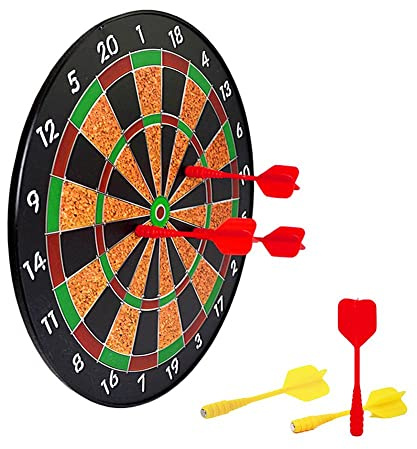 Brigamo 45 cm Magnet Dartscheibe inkl. 6 x Dartpfeile