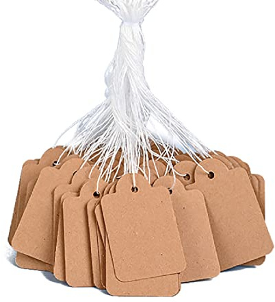 WJI 200 Stück preisschilder,preisetiketten,Klein und leicht, sicher und langlebig, kann für benutzerdefinierte Preisschilder, Schmuck- und Kleidungsdisplays, Geschenkanhänger verwendet werden