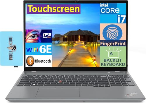 Lenovo T16 Gen 2 - Portátil de negocios de 16 pulgadas, visualización táctil IPS WVA FHD+ (Intel i7-1355U, 32GB DDR5, 1TB SSD, KYB retroiluminado, lector de huellas dactilares, 2 Thunderbolt 4, WiFi