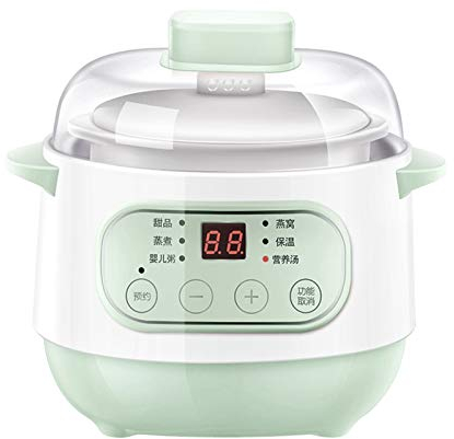 Ceramics Water Stew Pot 200W Smart Reservation Electric Slow Cooker - 1L Household Kitchen Appliance With Timing Function