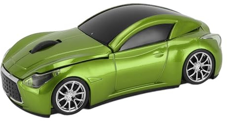 ciciglow 2,4 GHz Kabellose Auto-Maus, Automatische Schlaffunktion, Tragbare Kabellose Auto-Maus für PC für die Schule (Green)