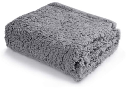 BESTORI Flauschige Hundedecke Fleece Haustier Decke Waschbare Katzendecke für Sofa Autositz Couch Bett Beidseitiger Sofabezug-Schutz, Grau, 40x60cm