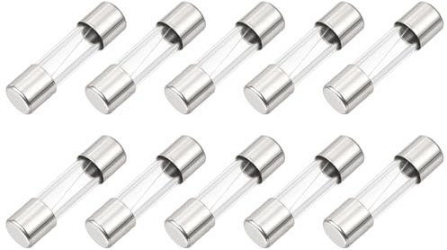 QUARKZMAN 10pz Fusibile in Vetro a Rapida Fusione 4A 125V 5x20mm Fusibili a Tubo in Vetro Fusibili a Rapida Azione per Schede PCB Dispositivi Elettronici Elettrodomestici Stringa di Luci