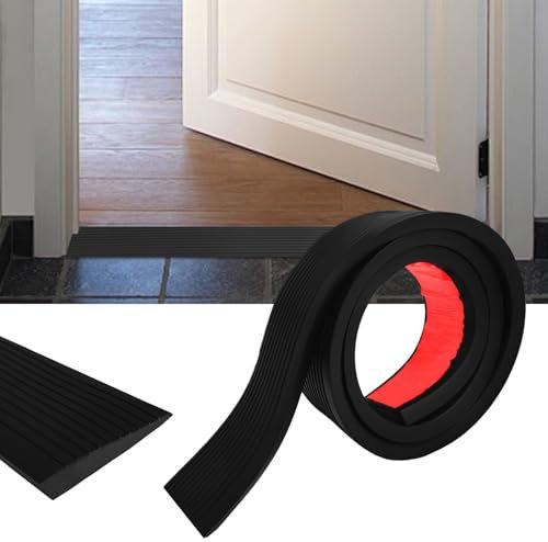 Rampa di Soglia, Rampa per Disabili in Gomma, 5cm x 1cm x 2m Rampa per Sedia a Rotelle in Gomma Naturale, per sedia a rotelle, carrozzina, deambulatore o e-scooter