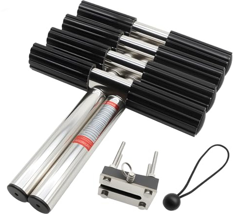 Jecoupoon 4 Step Telescopic Boat Ladder 316 Stainless Steel Telescoping Pontoon Boat Ladder Fit for Marine Boat, Dock, Swimming Pool