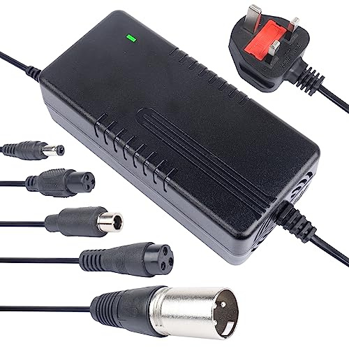 Electric Scooter Charger, 54.6V 2A Lithium Battery Charger, Power Supply Fast Charging Power Adapter for Scooter, Balance Bike with Led Indicator 4 Types of Plugs