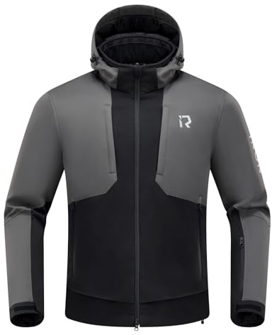 IRON JIA'S Motorcycle Jacket with CE Armor, Windproof Riding Protective Gear, All Season Jacket with Removable Liner XL