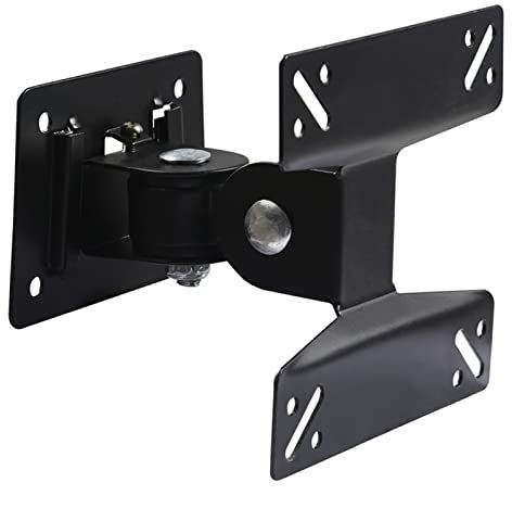 Soporte de pared para televisor, soporte de pared para monitor, movimiento completo de 14 a 24 pulgadas, giratorio e inclinable de 180°, soporte de soporte de acero resistente para monitor LCD LED,