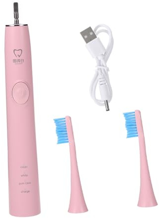 SAFIGLE Cepillo de Eléctrico Sónico para Adultos Resistente al Agua con de Limpieza y Mango Antideslizante Set con Cabezales Intercambiables Cuidado Oral Diario