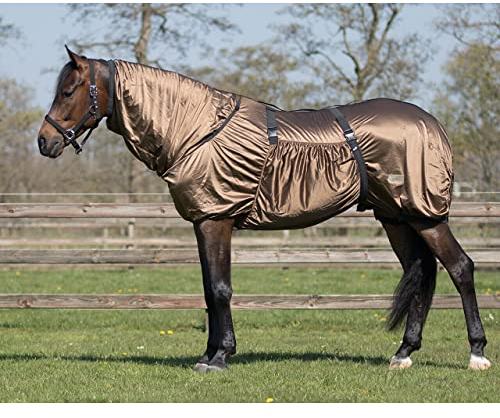 Ekzemdecke mit Hals und abnehmbarem Bauchlatz (Braun, 145)