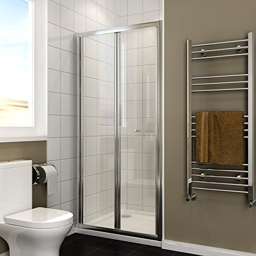 ELEGANT 900mm Bifold Shower Enclosure Reversible Folding Shower Cubicle Door