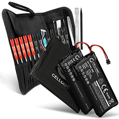 CELLONIC Batteria HAC-001,HAC-003,HAC-006 compatibile con Nintendo Switch + 2x JoyCon Ricambio da 3600mAh, 450mAh + Set di strumento per controller console giochi palmare