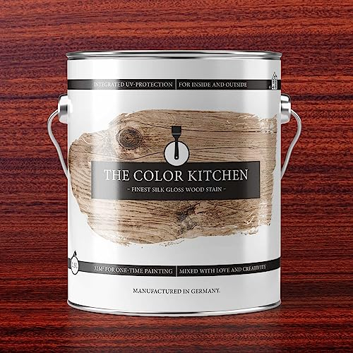A.S. Creation THE COLOR KITCHEN wetterfeste Premium Holzlasur für Innen und Außen, Farbton Palisander, seidenglänzend für optimalen Holzschutz, 2,5 L für 35 m² Anstrich
