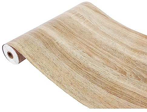 DecoMeister Klebefolie Möbel 90x100 cm | Möbelfolie Holzoptik selbstklebend - PVC Folie für kreative Raumgestaltung | Selbstklebende Folie ideal für Küche, Bad und Möbel-Upcycling | Eichenholz Hell