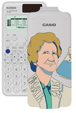 Casio FX-991SP CW, wissenschaftlicher Taschenrechner mit Margarita Salas, illustriert von Clara Santos, empfohlen für den spanischen und portugiesischen Lebenslauf, 5 Sprachen, mehr als 560