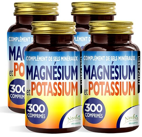Magnesio y Potasio 1200 Comprimidos - Citrato de Magnesio y Citrato de Potasio - Contra el Cansancio y la Fatiga Física, Calor, Sales Minerales Orgánicas de Alta Asimilaridad