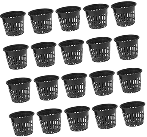 Kisangel 20stücke Kunststoff Netztöpfe Für Hydroponik Schlitznetz Pflanzkörbe Für Garten Und Innenräume Für Pflanzenzucht Und Blumennursery