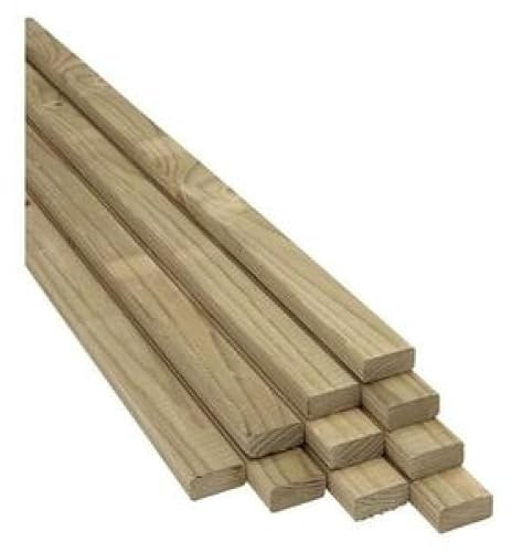 Treated Timber Battens 25mm x 50mm (2x1 inch) 3.6 Metre,Green - Rough Sawn Treated Timber, Timber battens 2x1 Inch, Treated Timber Battens 25x50mm 2x1 Inch (10)