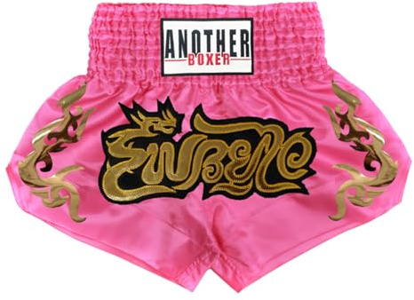 CHICTRY Pantaloncini da Boxe per Bambini Pantaloncini da Fitness Traspiranti Muay Thai Kickboxing Shorts Abbigliamento da Arti Marziali Fighting Grappling Rosa 8-12 Anni