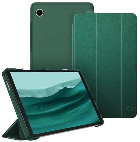 FINTIE Case for Samsung Galaxy Tab A11 8.7 Inch 2025/ Tab A9 8.7 Inch | Ultra Thin Protective Case with Translucent Back Cover for Tablet A11/ A9, Dark Green
