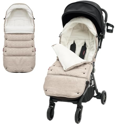 Momcozy Stroller Footmuff Universal | Easily Attaches to Most Strollers | Ultra-Plush,Weather-Proof Stroller Sleeping Bag | Deluxe Warm Stroller Bunting Bag | Extendable Cover Winter | Adjust-Buckle