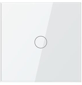 LOUYSGEN Touch Light Switch 2Way, Tempered Glass Panel, No Need Neutral Wire 1000W White 1 Gang