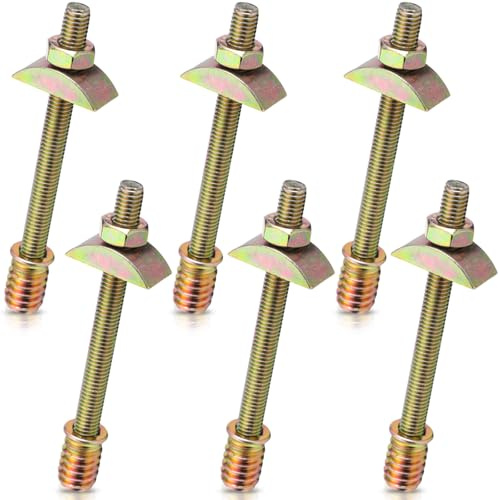 Tandefio 6 Sets Bed Frame Hardware Connector Kit M8x100 mm Panel Furniture Wardrobe Four-in-one Connectors Fittings, Bed Assembly Fasteners Bolts Nuts Threads Half Moon Spacers