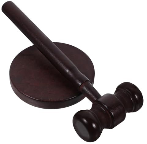 Holibanna Wooden Hammer Toy for Boys and Girls Judge Gavel of Hammer Props for Boy Girl's Grasping Week Role Play Tool