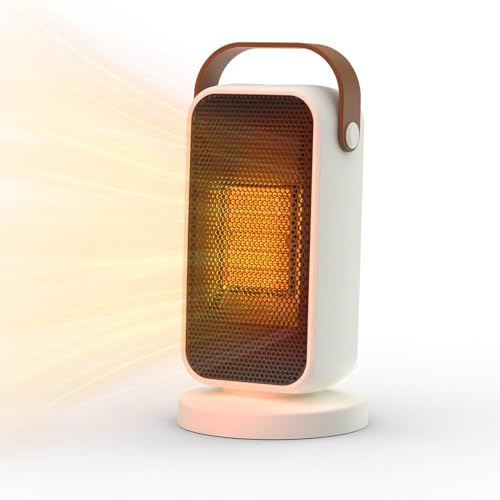 Electric Heater for Home 1200W, Energy Efficient Space Room Heater, Thermostat, 3 Modes 3s Instant Heating, Overheat & Tip Over Protection, Portable & Quiet Heater for Home, Bedroom, Office (White)