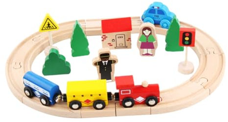 Warmhm Holzspielzeug Eisenbahn-waggon-Puzzle-Set Mit Teilen Aus Buchenholz Pädagogisches Spielzeug Für Junge Mädchen Feinmotorik Und Kreativität