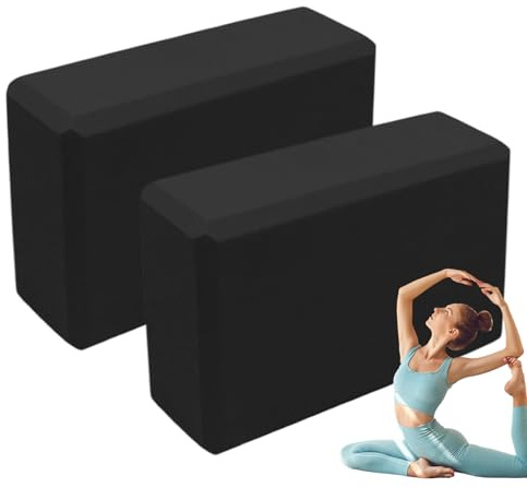 Yoga Blöcke 2er Set - 9 x6 X3 Yogaklötze Aus EVA Schaumstoff, Rutschfest Leicht, Für Yoga Pilates Training, Klötze Für Pilates,Yogablocks Damen Herren, Bietet Unterstützung Und Stabilität Für Fitness