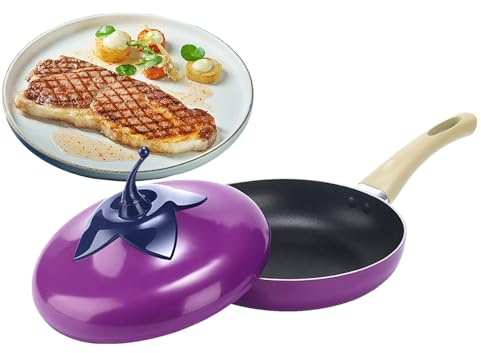 Ollas Pequeñas para Cocinar - Utensilios De Cocina Antiadherentes Para Verduras Y Frutas | Cocotte De Tomate Con Tapa | Para Inducción Estufas Placas De Cocción Freír Cocinar Guisar Leche Sopa Y