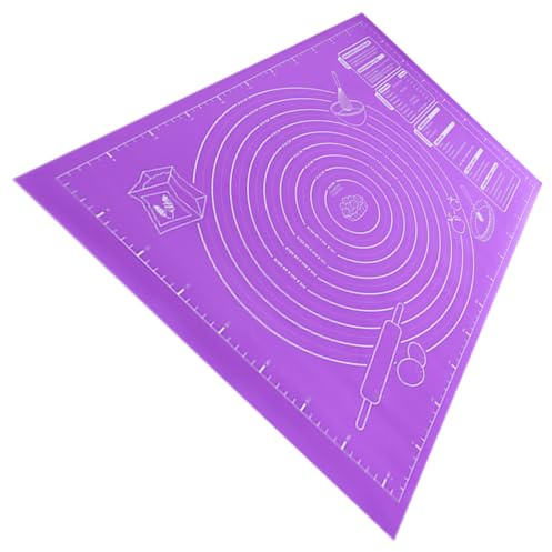 Tofficu Tappetino Antiaderente in Silicone per Impastare 60X46 CM Tappetino da Pasticceria Antiscivolo con Scala per Pizza Dolci e Pane Accessorio Cucina per Preparazione Impasti
