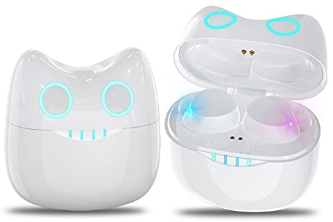 Cuffie Bluetooth Bambini Auricolari Bluetooth 5.0 Stereo Cuffie in Ear Earphones Wireless con Mic ,36 Ore di Riproduzione, Display LED, IPX5 Impermeabile, Auricolari Senza Fili per Android iOS, Bianco