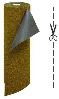 OLIVO.shop Zerbino Cocco Sintetico su Misura, 600x100 cm ROTOLO GARDEN | Rotolo in cocco Antiscivolo, Tappeto Cattura Sporco, Stile Effetto Mélange, Uso Esterno, Interno Diverse Misure BEIGE