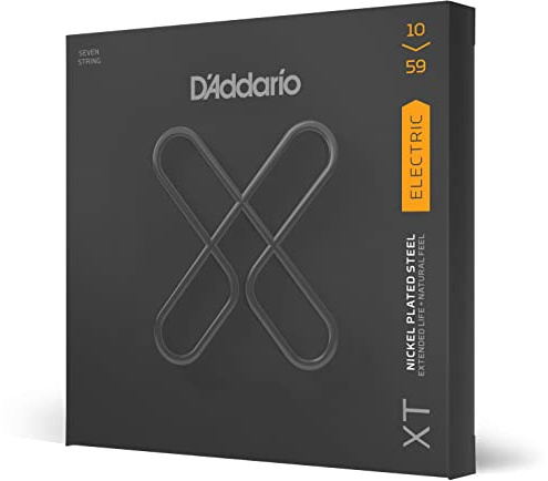 D'Addario XT Nickel E-Gitarrensaiten XTE1059, 10-59, 7-String | XT Nickel E-Gitarrensaiten bieten längere Lebensdauer, natürliches Spielgefühl, Stimmstabilität, Ansprache und starken Ton.