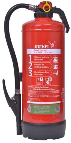 Jockel S6JX GREEN E 21 - Auflade-Schaum-Feuerlöscher GREEN E, 6L, EN3, 21 A, 113 B = 6LE, inkl. Prüfplakette