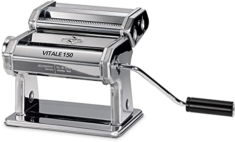 Küchenprofi Vital Machine à pâtes manuelle pour 7 pâtes en acier inoxydable, assiettes à lasagnes, tagliatelles et plus encore, avec coupe-pâtes, 3 accessoires, moteur vendu séparément