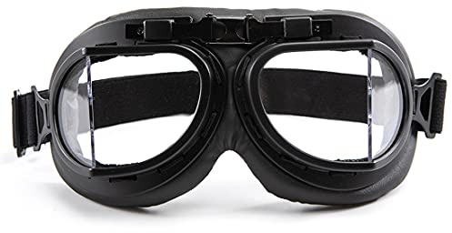 evomosa Motorradbrille Retro Windschutz Augenschutzbrille Pu Leder Reitbrille für Herren Damen