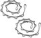 DASKING Lot de 2 Daisy Chains, Sangle d'extension pour Hamac de Yoga 180cm/5.9ft, Réglable Multi Boucles Élingue d'escalade Sling 23KN en Nylon - Bandes d'exercice pour Stretching, Pilates, Fitness