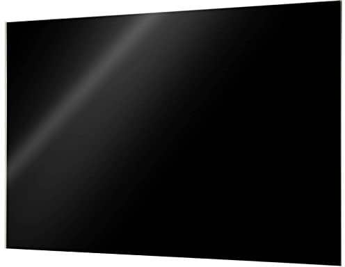VISCOM Glas-Magnettafel - 65 x 100 cm in sattem Schwarz - rahmenlose Magnetwand - Memoboard magnetisch, beschreibbar & trocken abwischbar - inkl. Magnete, Stift, Tafellöscher