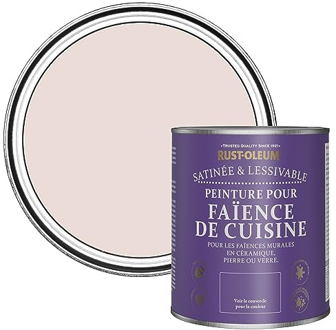 Rust-Oleum Pink water resistant Kitchen Tile Paint in Satin Finish - Elbow Beach 750ml
