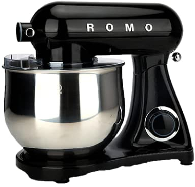 Suinga - Robot Batteur Patisserie 1800W avec Fouet, Batteur, Crochet, Bol d'Acier Inoxydable 8L, 6 Vitesses Faible Bruit Patisserie Électrique, Compatible Lave-vaisselle, noir