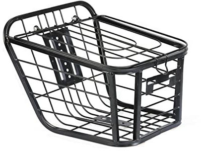 Ronyme Fahrradkorb Fahrrad Aufbewahrungskorb Metall Haltbarer Behälter Drahtgeflechtkorb Fahrradtasche für Reitgepäck Outdoor Faltrad Zubehör