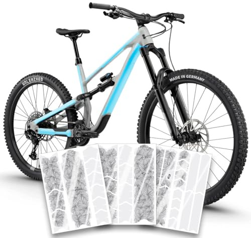 unleazhed Bike Protection BP01 GLÄNZEND | Rahmenschutzfolie für Fahrräder| Made in Germany| E-Mountainbikes | 33 -teiliges komplett Rahmenschutz-Set
